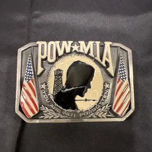 POW MIA Gürtelschnalle You Are Not Forgotten Military Vintage Bergamot Gürtel Buckle - Bild 1 von 2