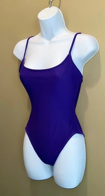 Anne Cole, Non-Padded Thin Strap Women's 1-Piece Swimsuit In Bold Purple, Size 8 - Image 1 of 4