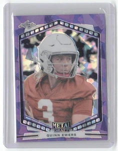 2022 Leaf Draft #P-QE1 Quinn Ewers Metal Portrait Prismatic Purple - Picture 1 of 2