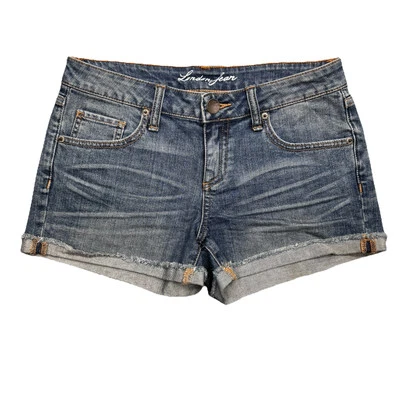 London Jeans Shorts 4 Cuffed Blue Denim Womens Measures W29 Inseam 3 - Image 1 of 4