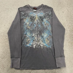 Miami Ink Skull Sweater Men's Graphic Long Sleeve Crew Neck Size Large - Picture 1 of 6