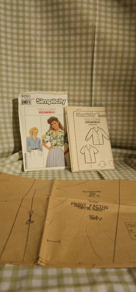 PURE 80's Vintage Size 12-16 Women's Shirt UNCUT Simplicity Sewing Pattern - Image 1 of 3