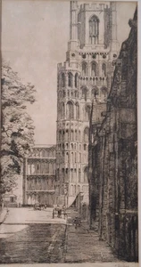 Ely Cathedral, Limited Etching 1/50 signed by Marjorie Sherlock, Next Day Deliv. - Picture 1 of 15