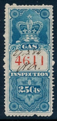 FG1 25c Canada Gas Inspection Revenue Stamp, 1875, used - Image 1 of 4