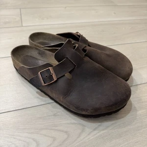 Vintage Birkenstock Boston Leder Herren Größe 43 Made In Germany Braun - Bild 1 von 8