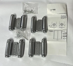 2 Pairs (4 Total) 3inch Double Action Spring “Scratches” Hinge Cafe Saloon Door - Picture 1 of 5