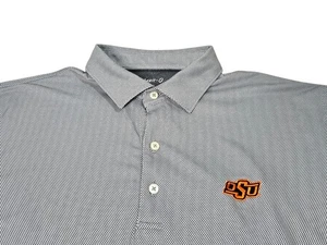 Johnnie-O Oklahoma State Cowboys Poloshirt Herren XL Performance grau kariert - Bild 1 von 10