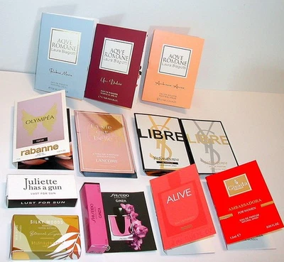 12 Parfumproben Luxus DuftProbe Miniatur Marken DamenParfum Mini Adventskalender - Bild 1 von 4