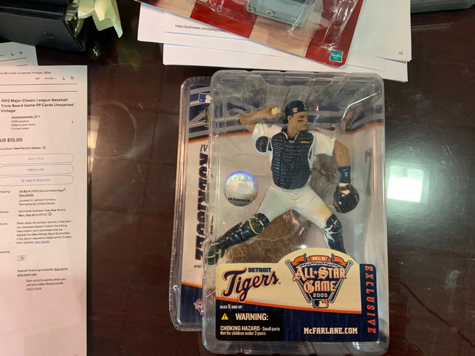 MLB Detroit Tigers Ivan Pudge Rodriguez All Star Game Exclusive McFarlane Figure - Image 1 of 1