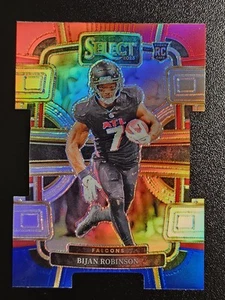 2023 Panini Select - Bijan Robinson Red White & Blue Prizm Die-Cut (RC) - Picture 1 of 2