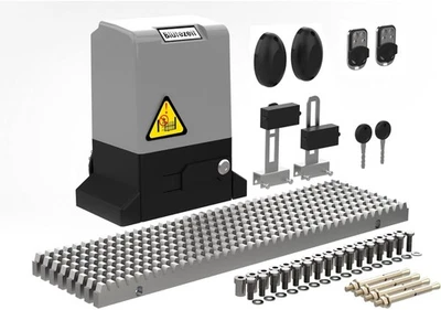 Abridor de puerta (220 ~ 240 V), motor de puerta corredera accionado por rack de 1800 lb 370 W con 2 controles remotos Foto 1 de 4