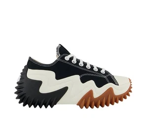Converse Run Star Motion Ox Platform Trainers (Black/White/Gum, Size W8.5 M7 - Picture 1 of 5