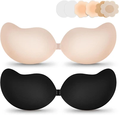 Sujetador push up adhesivo sin tirantes sin espalda - Sujetador adhesivo invisible para mujer con Ni - Imagen 1 de 4