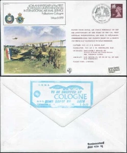 FF1-Aa 60th Ann 1st Scheduled UK International Air Mail Service Standard (A) - Picture 1 of 1