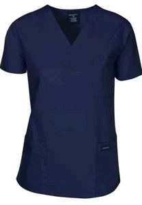 Dagacci Medical Uniform Unisex Scrubs Top Only New with Tags Lg Navy V Neck Nice - Picture 1 of 5