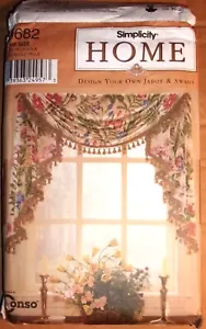 SIMPLICITY HOME Tenda Tenda Tenda Swags Modello Cucito 9682 NON TAGLIATA - Foto 1 di 2