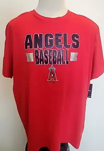 New Men's 5XL Big & Tall Fanatics MLB Anaheim Los Angeles Angels Red T-Shirt - Picture 1 of 6