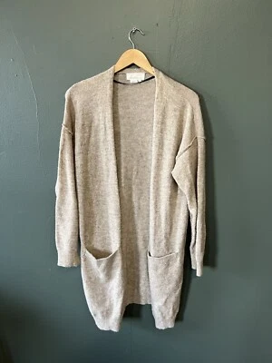 Anthropologie Womens Beige Knit Wool Cardigan Sweater Size Medium - Image 1 of 3