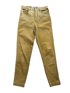 Joy Jou Womens Vintage Jeans Size 13 14 Mustard Yellow Skinny tapered leg - Picture 1 of 6