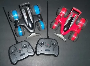 Sharper Image R/C Spin Drifters Blue and Red Cars 360 for parts or repair - Picture 1 of 12