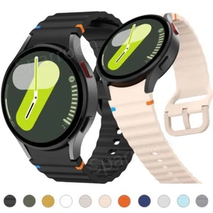 For Samsung Galaxy Watch 7/6/5/4/FE 40/44/47mm Sport Silicone Watch Band Strap - Picture 1 of 90