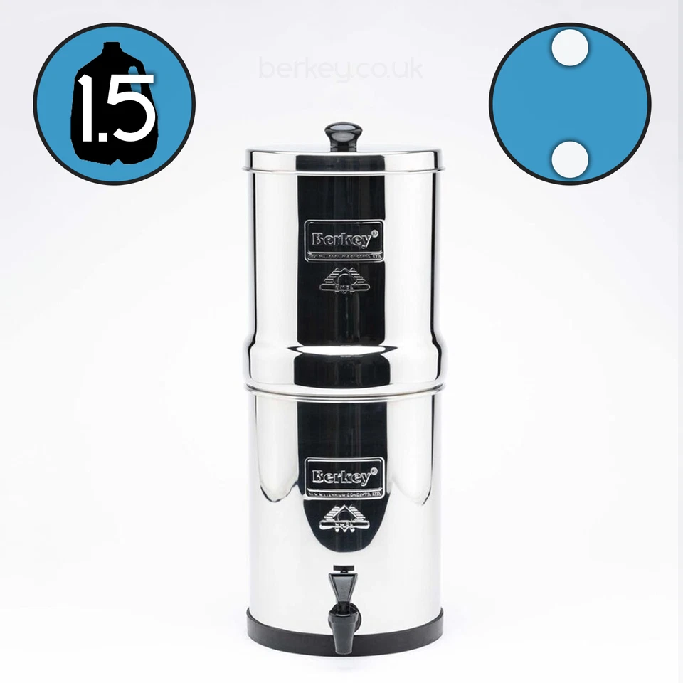 TRAVEL BERKEY Water Filter System with 4 Black Elements Filters - Image 1 of 4