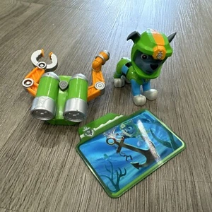Paw Patrol Sea Patrol Light Up Rocky Figure w/ Pup Pack & Card Complete HTF Toy - Picture 1 of 10