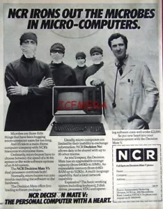 NCR 'Decision Mate V' Computer Original 1983 Advert Print: Vintage Technology Ad - Picture 1 of 1