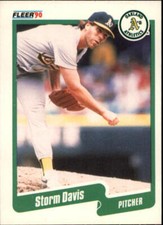 1990 Fleer Baseball #5 Storm Davis  Oakland Athletics 