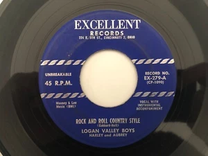 '56 Rockabilly Bluegrass 45 LOGAN VALLEY BOYS Rock & Roll Country Style EXCELLEN - Picture 1 of 2