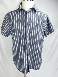 Camisa Wrangler Hombre Grande Azul Con Botones Manga Corta Algodón - Imagen 1 de 6