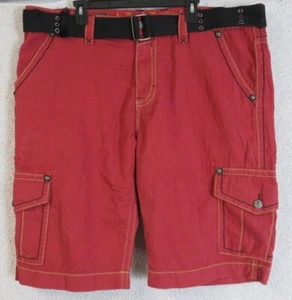 Mens Rock Revival Red  Shorts RCM096-3 Size 42 Cargo Cotton - Picture 1 of 9