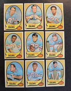 1970 Topps Houston Oilers Near Team Set lot (9) EX to NMMT high grade - Picture 1 of 2