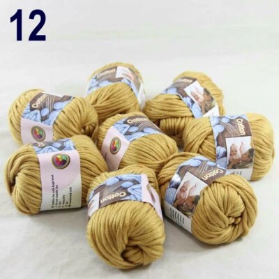 Sale 8 Ballsx50g Super Soft Cotton Chunky Blankets Hand Rugs Knitting Yarn 12 - Image 1 of 4