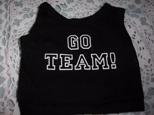 Lightweight Black GO TEAM Tank Shirt Dog XS S new XSmall Small - Picture 1 of 2