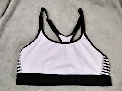 Champion Power Core Sports Bra Racerback Womens Size M White Adjustable Straps - Image 1 of 4