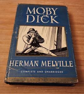 Herman Melville MOBY DICK Vintage Modern Library No 119 (1950) Hardcover + DJ - Picture 1 of 18