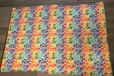 Manta de bebé de franela corazón arco iris Foto 1 de 3