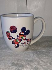 Epcot Center Coffee Mug Mickey Mouse Soccer Cup World Showcase Disney Flags 