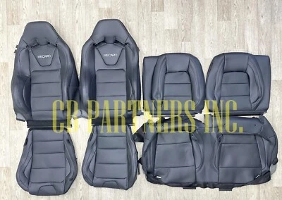 ORIGINAL FORD MUSTANG NEW TAKEOFF RECARO BLACK LEATHER SEAT UPHOLSTERY 2024 2025 - Image 1 of 4