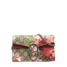 Gucci GG Blooms Dionysus Diagonal Hanging Chain Mini Shoulder Bag 476432 Beige