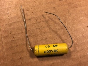 NOS Vintage Astron .05 uf 600v Mustard Capacitor Guitar Amp Tone Cap (Qty Avail) - Picture 1 of 4
