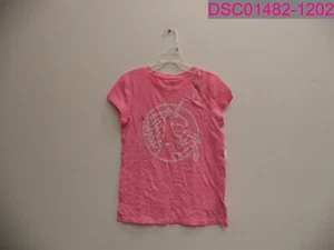 Stain-GAP Kids Short Sleeve Pink Unicorn T-Shirt Girl's Size Large(10) - Picture 1 of 9