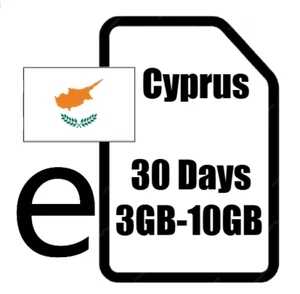 Cyprus eSIM 3GB - 10GB for 30 Days - DIGITAL Travel eSIM - Picture 1 of 1