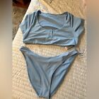 Camille Kostek | Everyday Slay Ribbed Top & Moderate Coverage Bottom Set Nwt