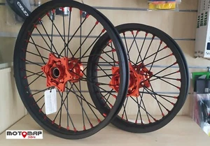 Coppia Ruote Cerchi Completi Anteriore e Posteriore 21 /18 Ktm Exc Exc F Nrteam - Foto 1 di 1