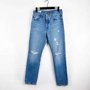 Jeans Levi's Premium 501 Original Fit gamba dritta donna 26 x 30 bottoni mosca - Foto 1 di 22