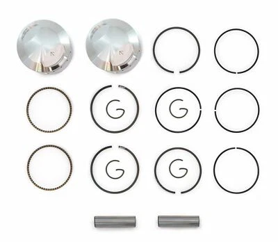 2 Piston Kits - Oversize 0.25mm - Honda CB/CL/SL350 Twins - Rings Clips & Pins - Image 1 of 2
