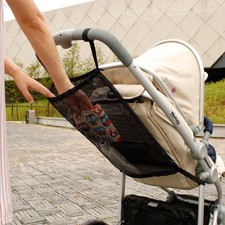 B75B Portable Pram Stroller Storage Bag Mesh Bag Organizer Stroller Accessory