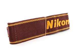 Nikon AN-6W Nylon Wide Neck Shoulder Strap (Wine & Yellow) From Japan #208 - Picture 1 of 11